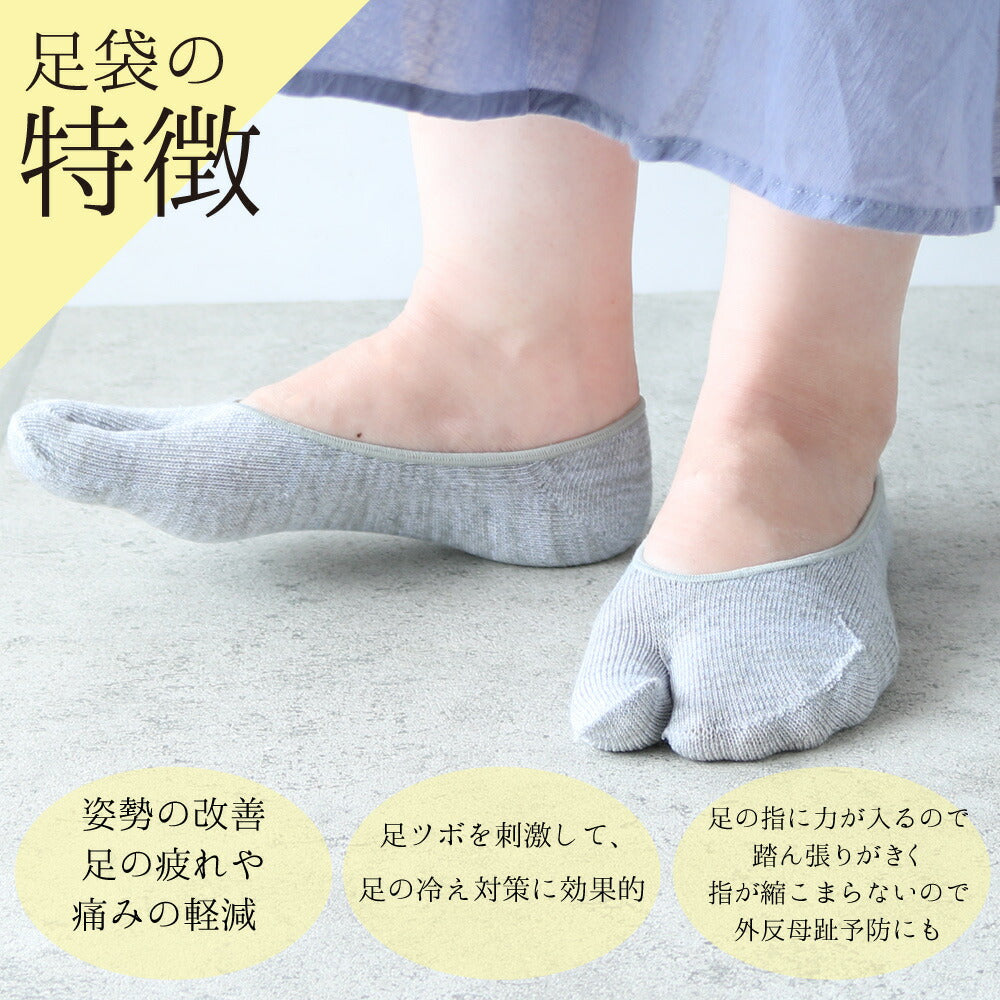 靴下 レディース 3足セット 足袋 フットカバー ソックス 脱げにくい かかと滑り止め付 23-25cm 送料無料